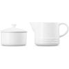 imageLe Creuset Stoneware Signature Sea Salt Cream ampamp Sugar Set Cream 300 ml Sugar 8ozWhite