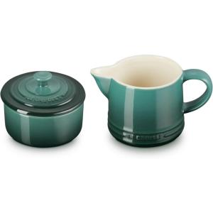 imageLe Creuset Stoneware Signature Sea Salt Cream ampamp Sugar Set Cream 300 ml Sugar 8ozArtichaut