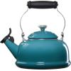 imageLe Creuset Enamel On Steel Whistling Tea Kettle with Metal Finishes 17 qt FlameCaribbean