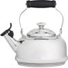 imageLe Creuset Enamel On Steel Whistling Tea Kettle with Metal Finishes 17 qt FlameStainless Steel