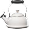 imageLe Creuset Enamel On Steel Whistling Tea Kettle with Metal Finishes 17 qt FlameWhite