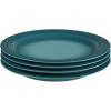 imageLe Creuset Stoneware Set of 4 Dinner Plates 105quot each MarseilleCaribbean