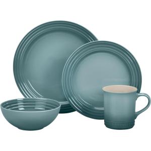 imageLe Creuset Stoneware Dinnerware Set 16 pc OysterSea Salt