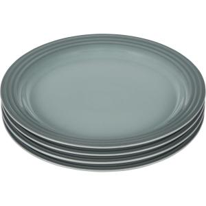 imageLe Creuset Stoneware Set of 4 Dinner Plates 105quot each MarseilleSea Salt