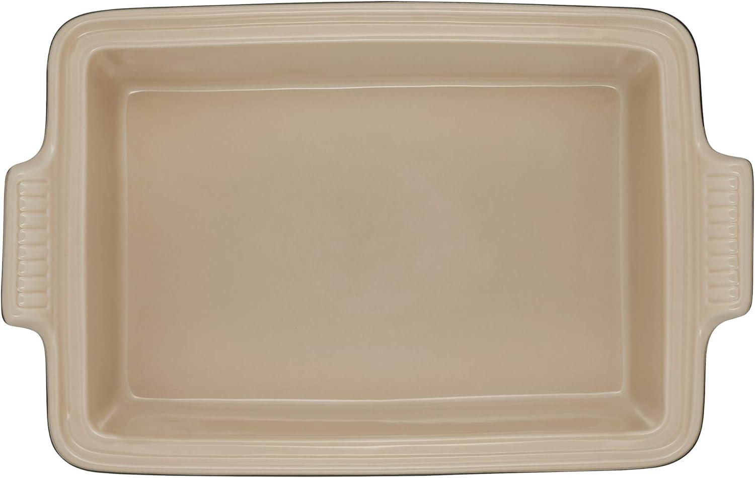 imageLe Creuset Stoneware Heritage Covered Rectangular Casserole 4 qt 12quot x 9quot CaribbeanLicorice