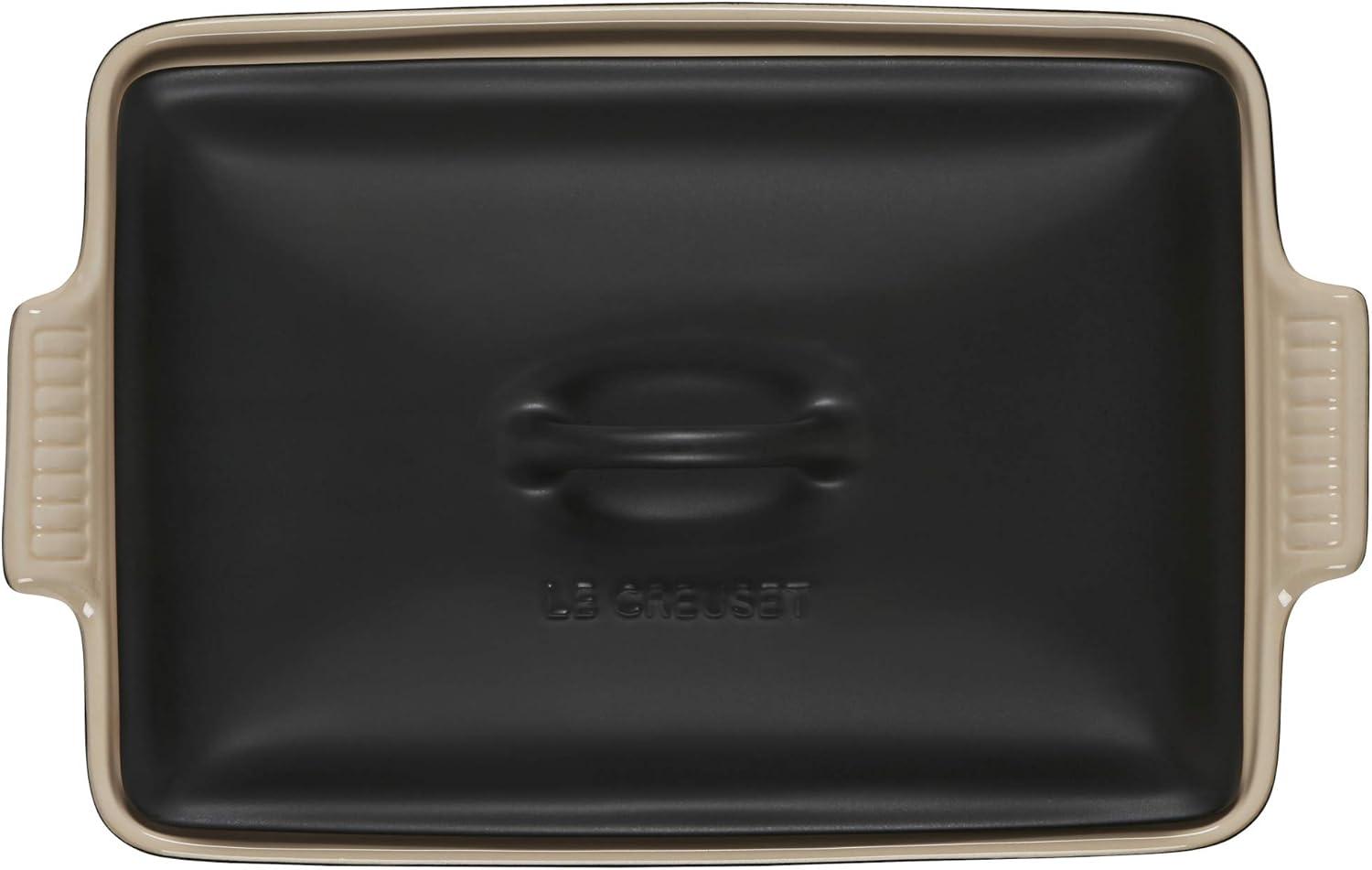 imageLe Creuset Stoneware Heritage Covered Rectangular Casserole 4 qt 12quot x 9quot CaribbeanLicorice