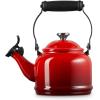 imageLe Creuset Enamel On Steel Demi Tea Kettle with Metal Finishes 125 qt CaribbeanCerise