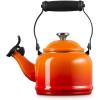 imageLe Creuset Enamel On Steel Demi Tea Kettle with Metal Finishes 125 qt CaribbeanFlame
