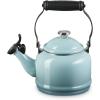 imageLe Creuset Enamel On Steel Demi Tea Kettle with Metal Finishes 125 qt CaribbeanSea Salt