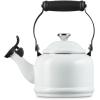 imageLe Creuset Enamel On Steel Demi Tea Kettle with Metal Finishes 125 qt CaribbeanWhite