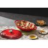 imageLe Creuset Enameled Cast Iron Signature Oval Casserole 375 qt CeriseOyster