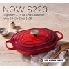 imageLe Creuset Enameled Cast Iron Signature Oval Casserole 375 qt CeriseWhite