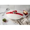 imageLe Creuset Enameled Cast Iron Signature Oval Casserole 375 qt CeriseWhite