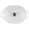 imageLe Creuset Enameled Cast Iron Signature Oval Casserole 375 qt CeriseWhite