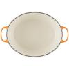 imageLe Creuset Enameled Cast Iron Signature Oval Dutch Oven 675 qt Flamme Doree with Crucible Knob155 qt