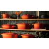 imageLe Creuset Enameled Cast Iron Signature Oval Dutch Oven 675 qt Flamme Doree with Crucible Knob155 qt