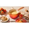 imageLe Creuset Enameled Cast Iron Signature Oval Dutch Oven 675 qt Flamme Doree with Crucible Knob23 Quarts