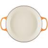 imageLe Creuset Enameled Cast Iron Signature Oval Dutch Oven 675 qt Flamme Doree with Crucible Knob35 Quarts