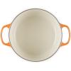 imageLe Creuset Enameled Cast Iron Signature Oval Dutch Oven 675 qt Flamme Doree with Crucible Knob45 Quarts