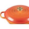imageLe Creuset Enameled Cast Iron Signature Oval Dutch Oven 675 qt Flamme Doree with Crucible Knob5 qt