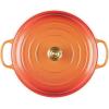 imageLe Creuset Enameled Cast Iron Signature Oval Dutch Oven 675 qt Flamme Doree with Crucible Knob5 qt