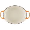 imageLe Creuset Enameled Cast Iron Signature Oval Dutch Oven 675 qt Flamme Doree with Crucible Knob675 qt
