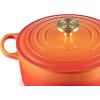 imageLe Creuset Enameled Cast Iron Signature Oval Dutch Oven 675 qt Flamme Doree with Crucible Knob73 Quarts