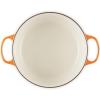imageLe Creuset Enameled Cast Iron Signature Oval Dutch Oven 675 qt Flamme Doree with Crucible Knob73 Quarts