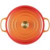 imageLe Creuset Enameled Cast Iron Signature Oval Dutch Oven 675 qt Flamme Doree with Crucible Knob73 Quarts