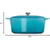 imageLe Creuset Enameled Cast Iron Signature Oval Dutch Oven 675 qt OysterCaribbean