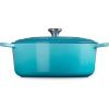 imageLe Creuset Enameled Cast Iron Signature Oval Dutch Oven 675 qt OysterCaribbean