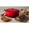 imageLe Creuset Enameled Cast Iron Signature Oval Dutch Oven 675 qt OysterCaribbean