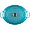 imageLe Creuset Enameled Cast Iron Signature Oval Dutch Oven 675 qt OysterCaribbean