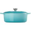 imageLe Creuset Enameled Cast Iron Signature Oval Dutch Oven 675 qt OysterCaribbean