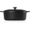imageLe Creuset Enameled Cast Iron Signature Oval Dutch Oven 675 qt OysterLicorice