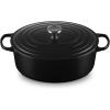 imageLe Creuset Enameled Cast Iron Signature Oval Dutch Oven 675 qt OysterLicorice