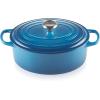 imageLe Creuset Enameled Cast Iron Signature Oval Dutch Oven 675 qt OysterMarseille