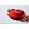 imageLe Creuset Enameled Cast Iron Signature Oval Dutch Oven 675 qt OysterMarseille