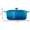 imageLe Creuset Enameled Cast Iron Signature Oval Dutch Oven 675 qt OysterMarseille