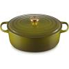 imageLe Creuset Enameled Cast Iron Signature Oval Dutch Oven 675 qt OysterOlive
