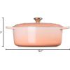 imageLe Creuset Enameled Cast Iron Signature Oval Dutch Oven 675 qt OysterPeche