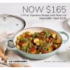 imageLe Creuset Enameled Cast Iron Signature Round Braiser with Glass Lid 225 qt Peche with Light Gold KnobCaribbean