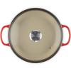 imageLe Creuset Enameled Cast Iron Signature Round Braiser with Glass Lid 225 qt Peche with Light Gold KnobCerise