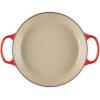 imageLe Creuset Enameled Cast Iron Signature Round Braiser with Glass Lid 225 qt Peche with Light Gold KnobCerise