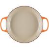 imageLe Creuset Enameled Cast Iron Signature Round Braiser with Glass Lid 225 qt Peche with Light Gold KnobFlame