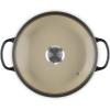 imageLe Creuset Enameled Cast Iron Signature Round Braiser with Glass Lid 225 qt Peche with Light Gold KnobLicorice