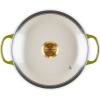 imageLe Creuset Enameled Cast Iron Signature Round Braiser with Glass Lid 225 qt Peche with Light Gold KnobOlive