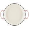 imageLe Creuset Enameled Cast Iron Signature Round Braiser with Glass Lid 225 qt Peche with Light Gold KnobPeche