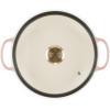 imageLe Creuset Enameled Cast Iron Signature Round Braiser with Glass Lid 225 qt Peche with Light Gold KnobPeche