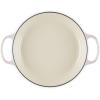 imageLe Creuset Enameled Cast Iron Signature Round Braiser with Glass Lid 225 qt Peche with Light Gold KnobShallot
